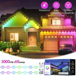 Permanent Outdoor Lights, 100ft/150FT