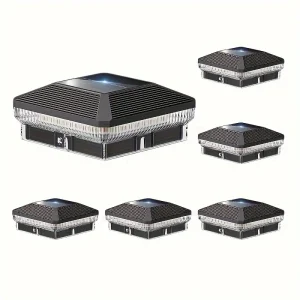 6 Pack 4x4 Solar Post Lights Outdoor,  Fence Post Solar Lights Outdoor with 3 Modes