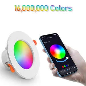 10W Smart LED Downlight Bluetooth Remote Control Color Changing Light for Google Alexa Home