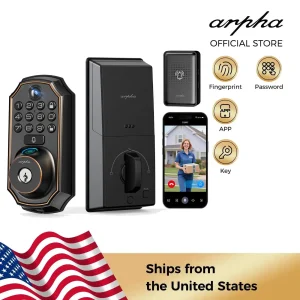 Smart Lock WiFi Video Smart Lock with Camera & Doorbell 5-in-1 Keyless Entry