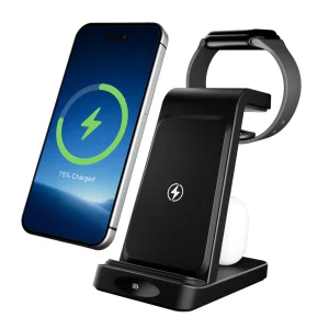 3-in-1 Wireless Charging Station Fast Charger Magnetic Wide Compatibility Foldable For iPhone Samsung  iWatch