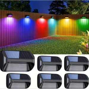 Solar Wall Lamp  Fence Lights For Backyard Patio Deck Railing Wall Waterproof Decor Light