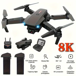 2026 E88PRO MAX 8K Dual-Camera Foldable Drone with Screen Remote & One-Key Return.