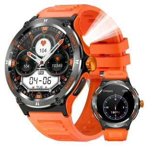 Waterproof Rugged Sports Smartwatch with Compass