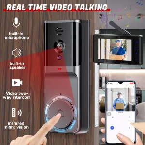 4.3″ Wireless Video Doorbell with 2-Way Talk & Night Vision — No Wi-Fi Needed - Thumbnail Image 2