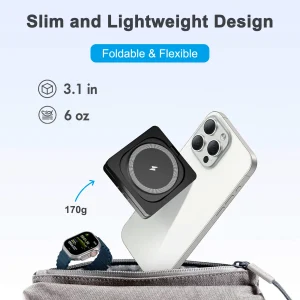 3-in-1 Foldable Magnetic Wireless Charging Station for iPhone, Apple Watch & AirPods. - Thumbnail Image 2