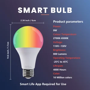4-Pack RGB Music-Sync Smart Bulbs - Thumbnail Image 8