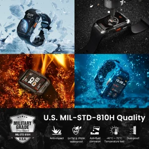 KOSPET TANK X2 Rugged Smartwatch with Bluetooth Calling and AI Assistant - Thumbnail Image 3