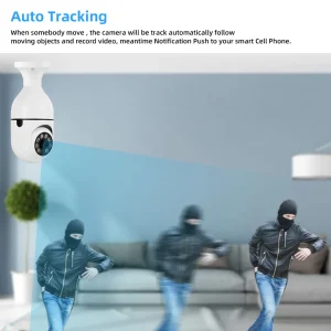 2MP WiFi Bulb Security Camera with AI Tracking & Night Vision Two Way Audio Baby Monitor Indoor. - Thumbnail Image 3