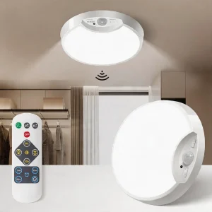 Rechargeable Motion-Sensor LED Ceiling Light with Remote - Thumbnail Image 8