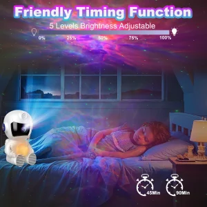 Astronaut Galaxy Projector Night Light with Timer - Thumbnail Image 4