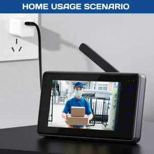 4.3″ Wireless Video Doorbell with 2-Way Talk & Night Vision — No Wi-Fi Needed - Thumbnail Image 3