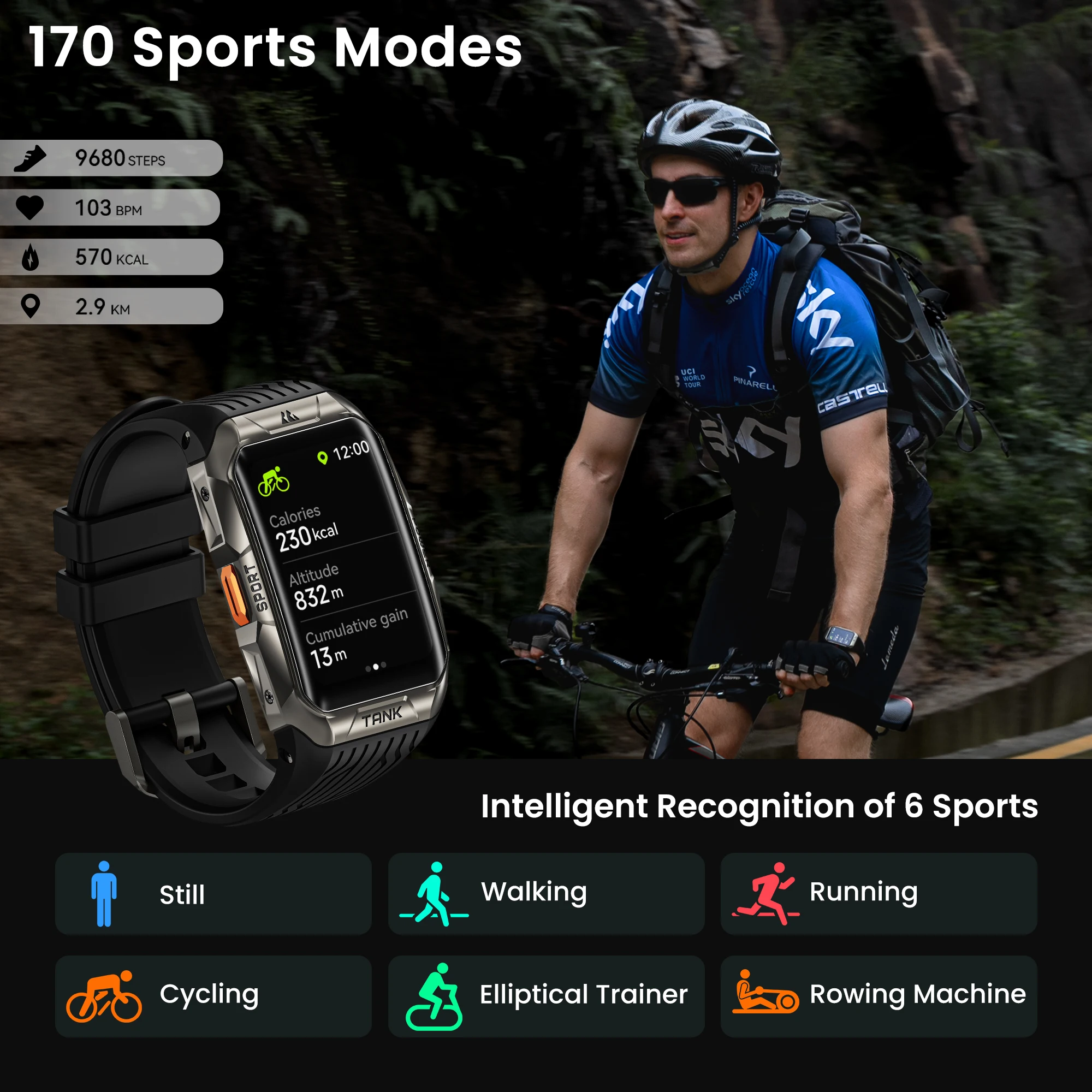 KOSPET TANK X2 Rugged Smartwatch with Bluetooth Calling and AI Assistant - Image 7