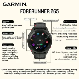 Garmin Forerunner 265 GPS Fitness Smartwatch - Thumbnail Image 8