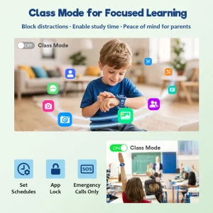 4G Kids GPS Smartwatch with Video Calling & Voice Chat - Thumbnail Image 7