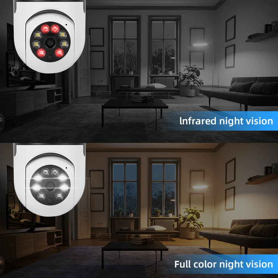 2MP WiFi Bulb Security Camera with AI Tracking & Night Vision Two Way Audio Baby Monitor Indoor. - Image 2