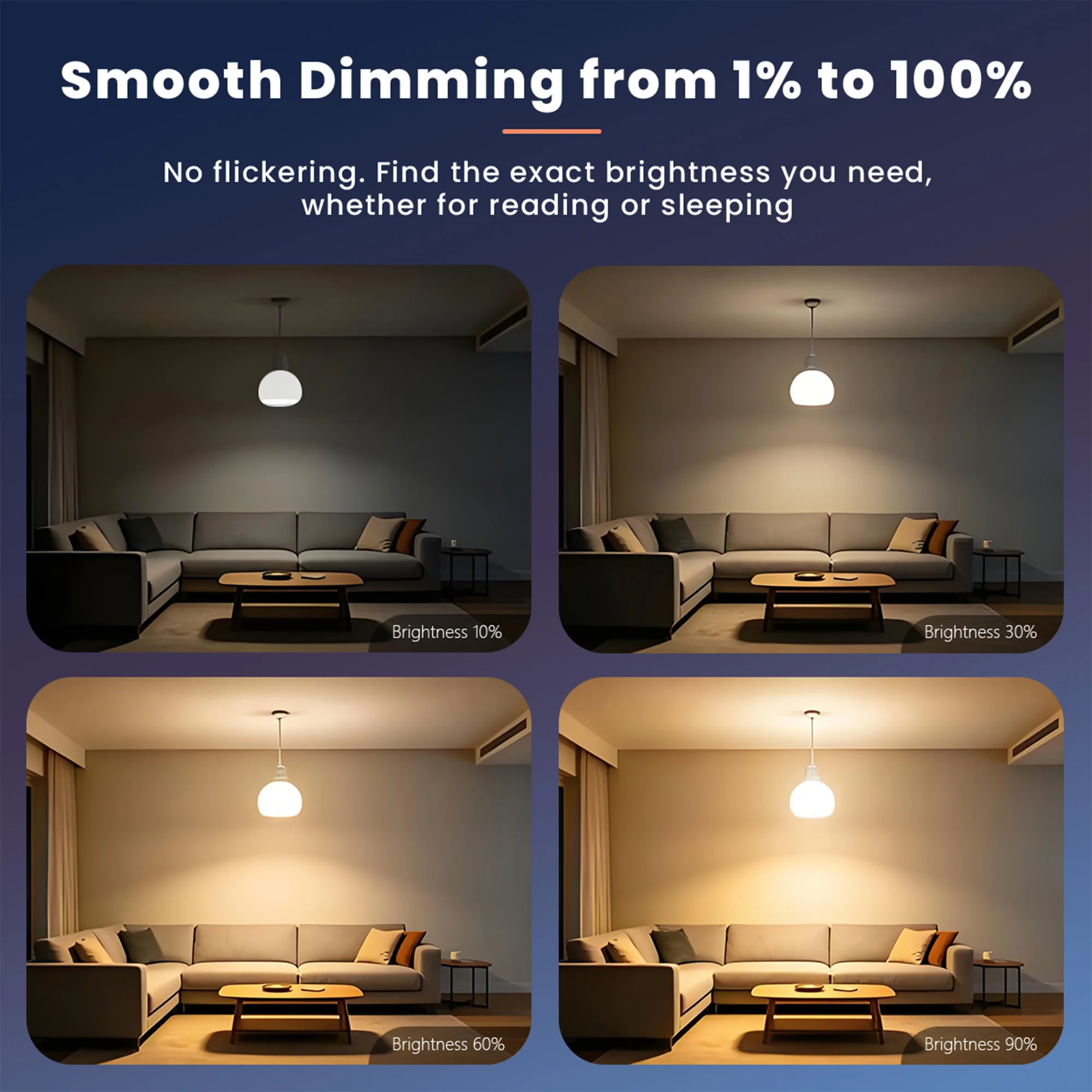 4-Pack RGB Music-Sync Smart Bulbs - Image 4