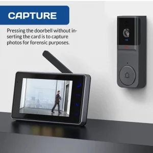 4.3″ Wireless Video Doorbell with 2-Way Talk & Night Vision — No Wi-Fi Needed - Thumbnail Image 4