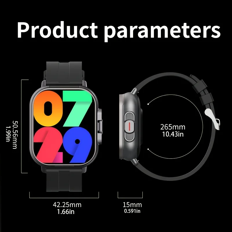 2-in-1 smartwatch with wireless earphones, health tracking, music, and sports modes. - Image 7