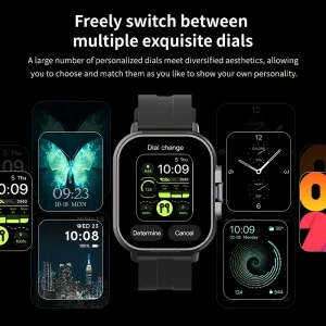 2-in-1 smartwatch with wireless earphones, health tracking, music, and sports modes. - Thumbnail Image 3