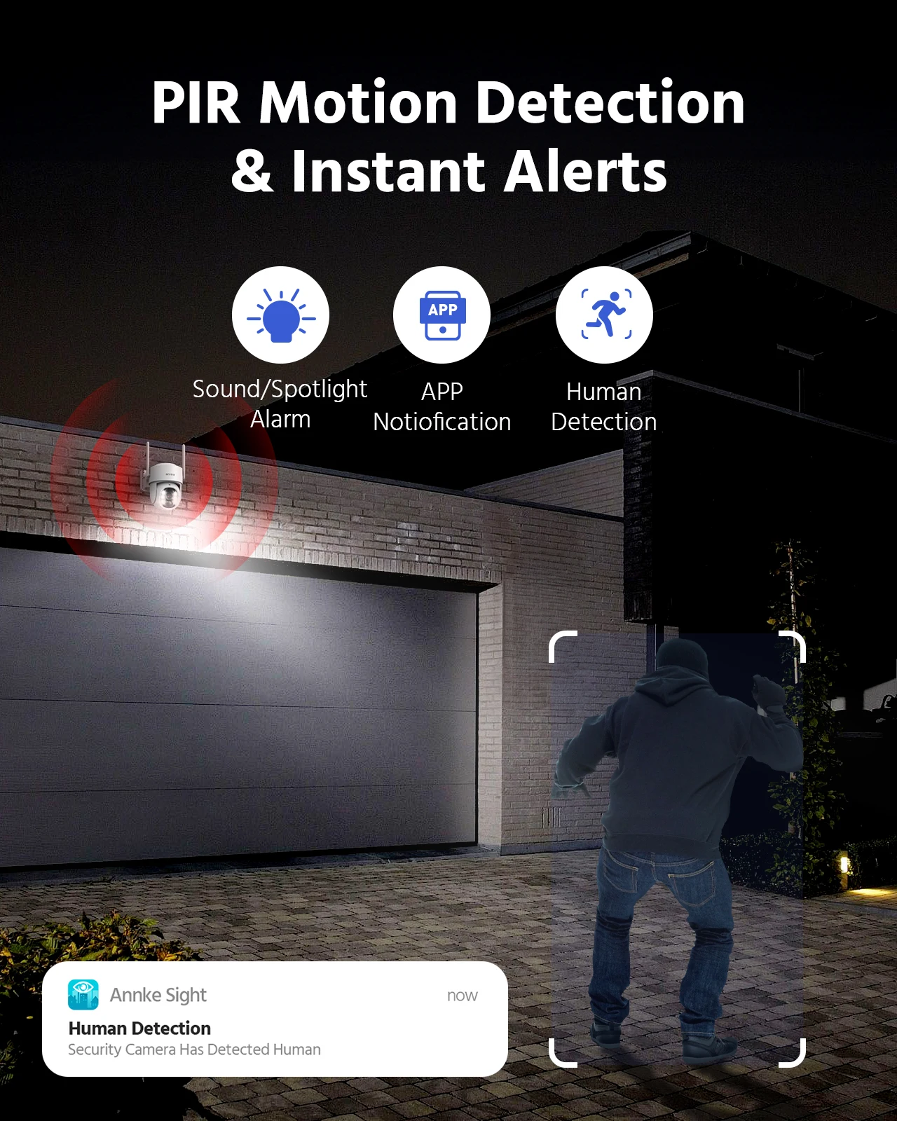 ANNKE 4MP Solar Security Camera with Human Detection, Color Night Vision & Two-Way Talk. - Image 10