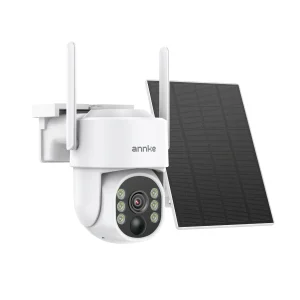 ANNKE 4MP Solar Security Camera with Human Detection, Color Night Vision & Two-Way Talk.