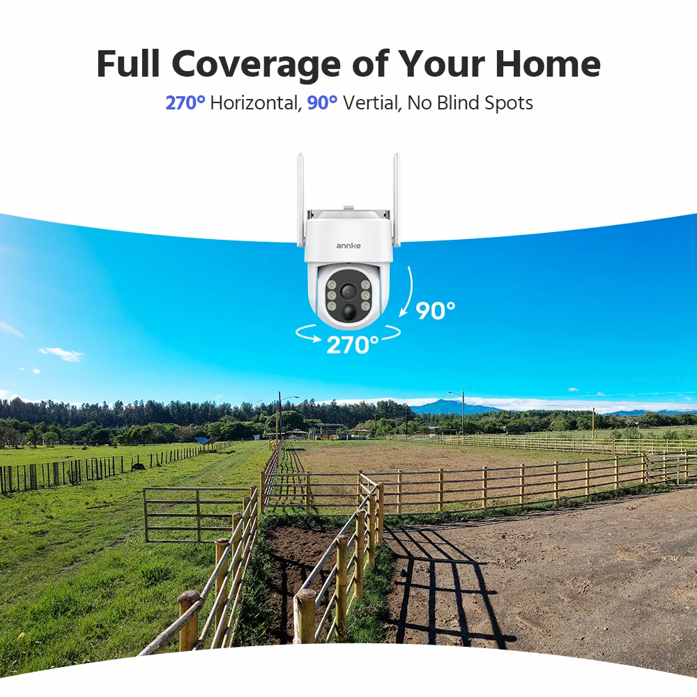 ANNKE 4MP Solar Security Camera with Human Detection, Color Night Vision & Two-Way Talk. - Image 3