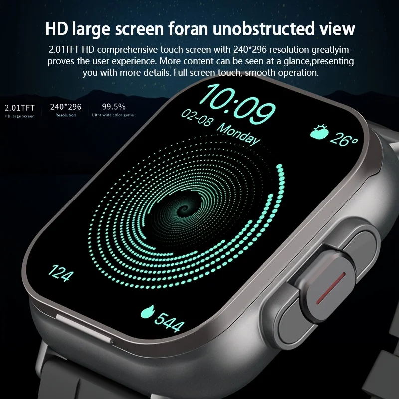 2-in-1 smartwatch with wireless earphones, health tracking, music, and sports modes. - Image 4